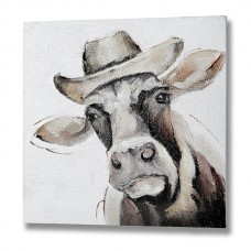 Cow in a Hat Oil Painting